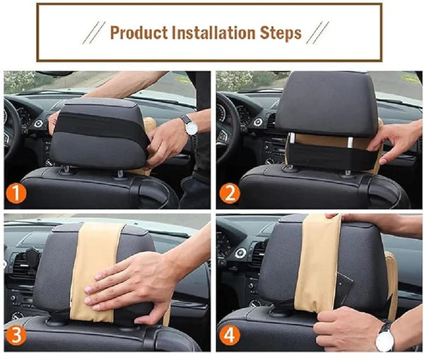 Car Neck Pillow for Headrest – Memory Foam Car Seat Cushion for Neck & Head Support | Comfortable Travel Pillow | COD in Saudi Arabia وسادة الرقبة للسيارة – وسادة ميموري فوم لدعم الرأس والرقبة | راحة أثناء القيادة | الدفع عند الاستلام في السعودية
