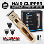Electric Hair & Beard Trimmer – Professional Rechargeable Grooming Clipper for Men – T-Blade Zero Gap, Stainless Steel, USB Cordless: ماكينة حلاقة شعر ولحية كهربائية احترافية – شحن USB لاسلكي – شفرات T مقاومة للصدأ – قص دقيق للرجال