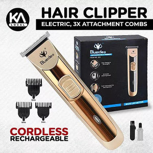 Electric Hair & Beard Trimmer – Professional Rechargeable Grooming Clipper for Men – T-Blade Zero Gap, Stainless Steel, USB Cordless: ماكينة حلاقة شعر ولحية كهربائية احترافية – شحن USB لاسلكي – شفرات T مقاومة للصدأ – قص دقيق للرجال