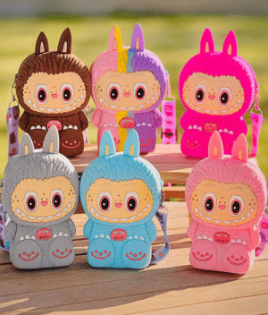 abubu – Cute Cartoon Monster Crossbody Bag for Kids | Soft Silicone Shoulder Purse for Girls & Boys – حقيبة كتف سيليكون للأطفال بشكل وحش كرتوني